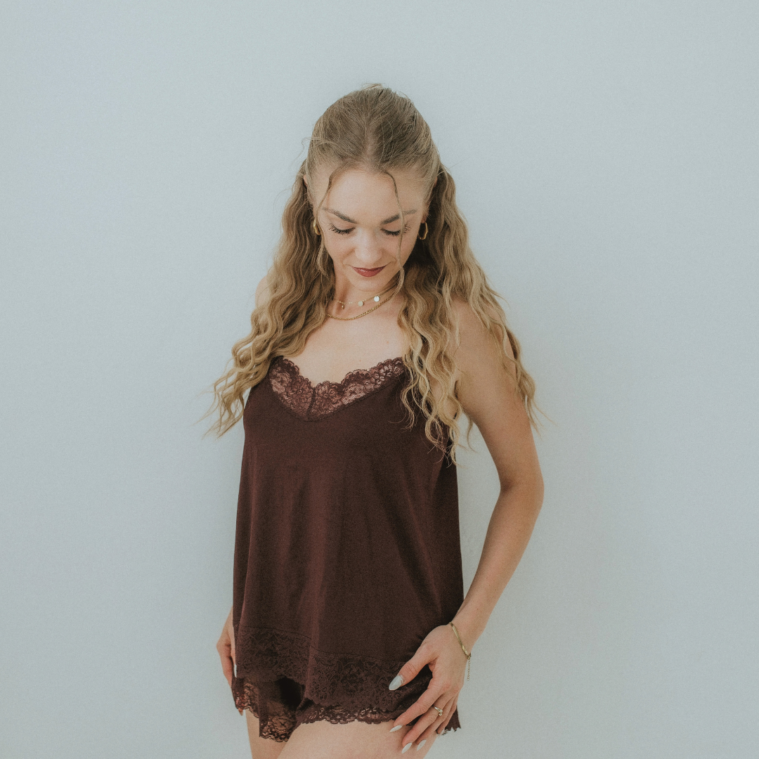 Schlafshirt Romy - Aubergine