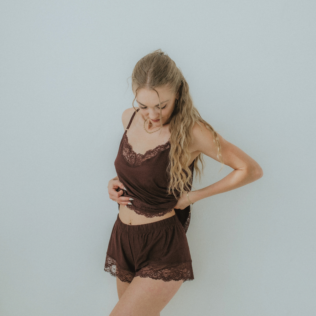 Schlafshirt Romy - Aubergine