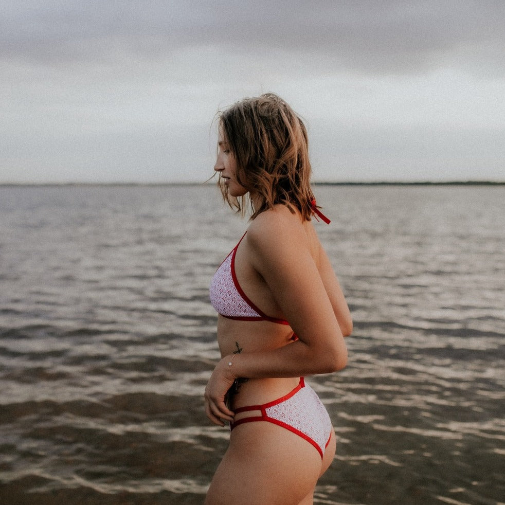 Bikini top Andrina - cherry red