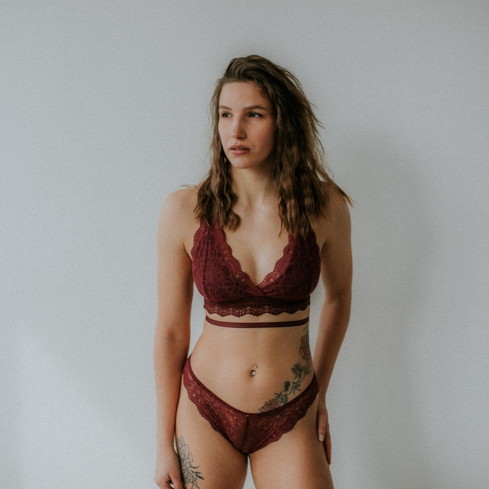 Bralette Elisa - bordeaux