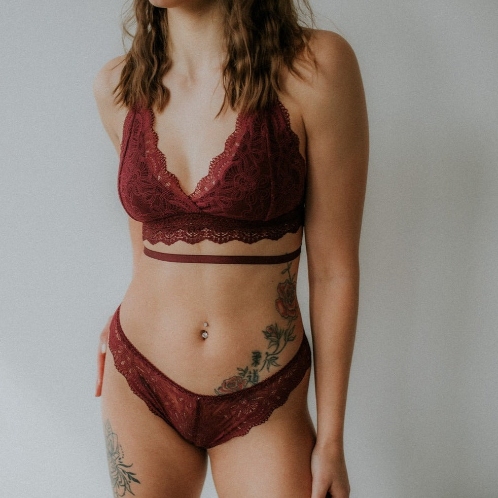 Bralette Elisa - bordeaux