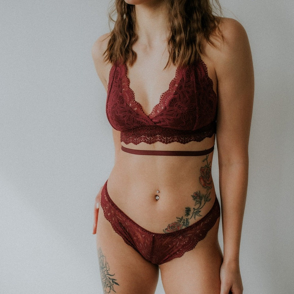 Panty Helena - burgundy