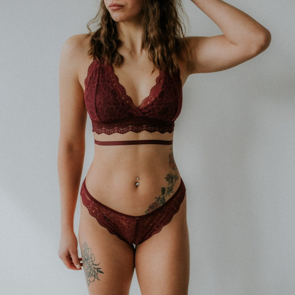 Bralette Elisa - bordeaux