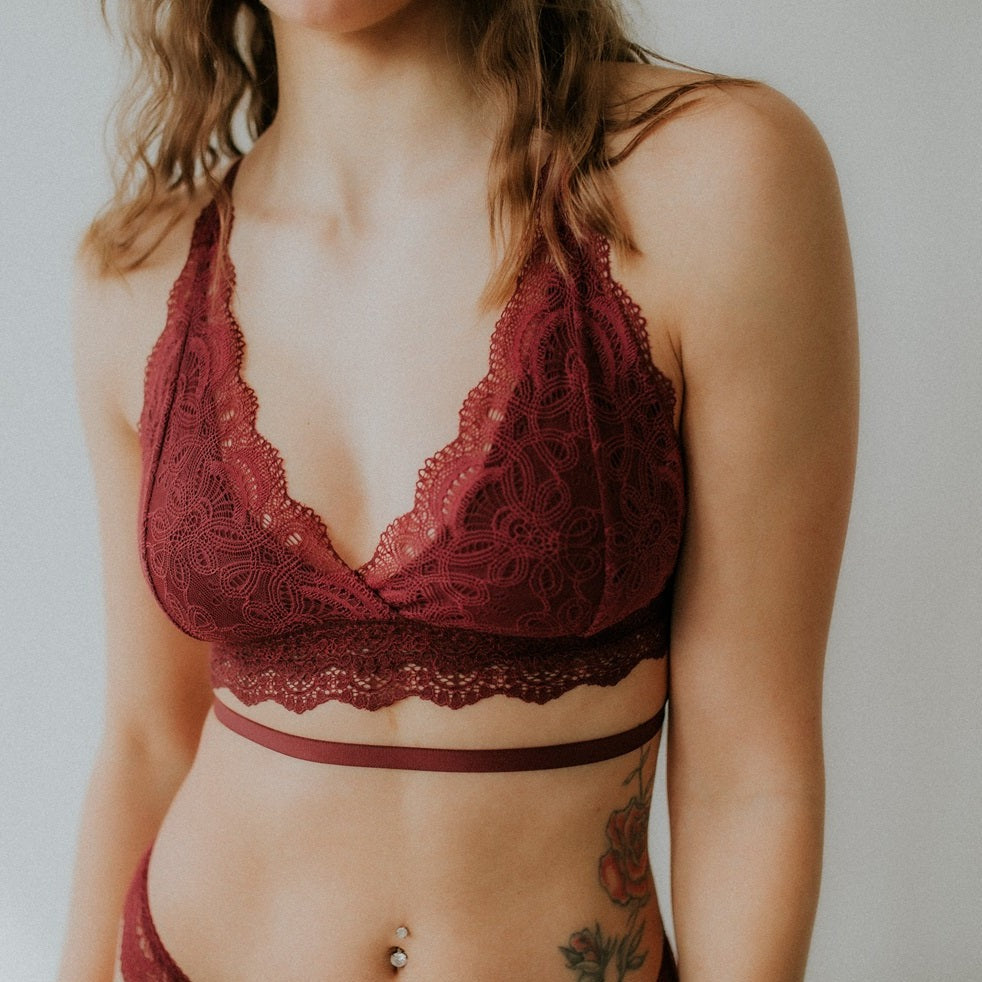 Bralette Elisa - bordeaux