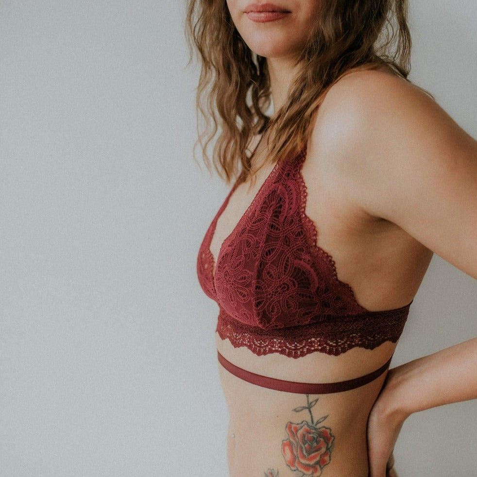 Bralette Elisa - bordeaux