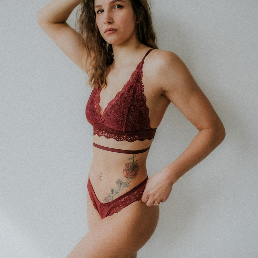 Bralette Elisa - bordeaux