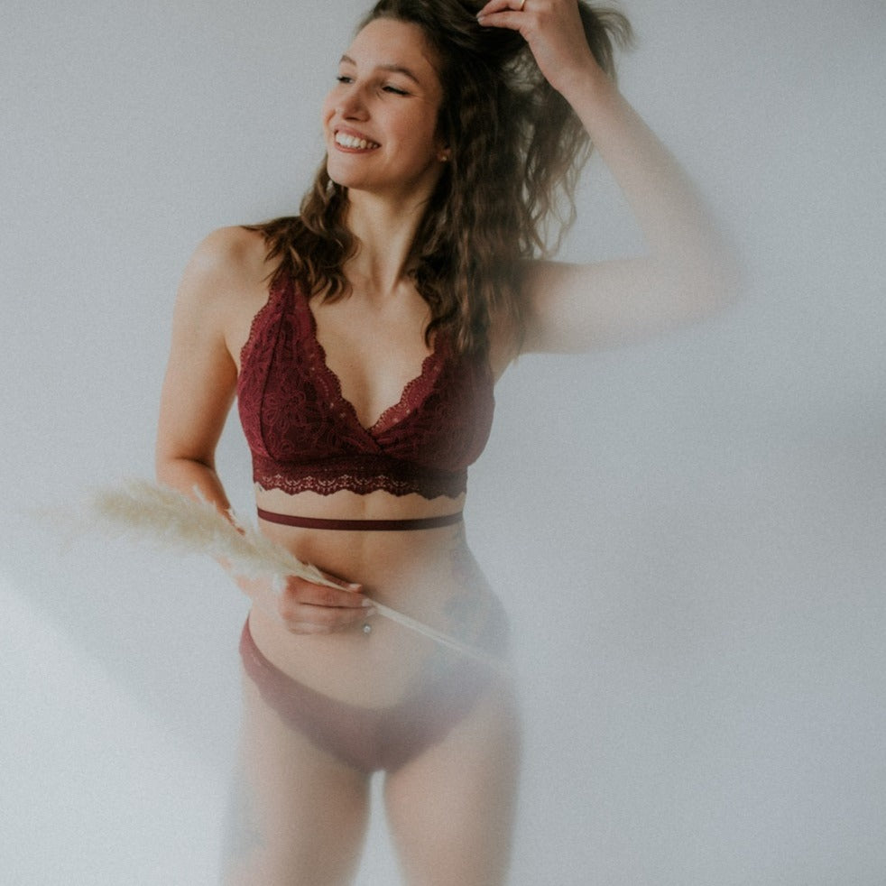 Bralette Elisa - bordeaux