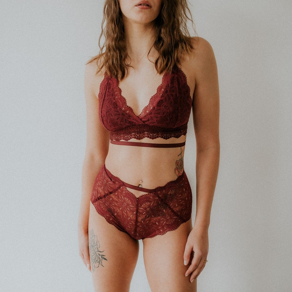 Bralette Elisa - bordeaux