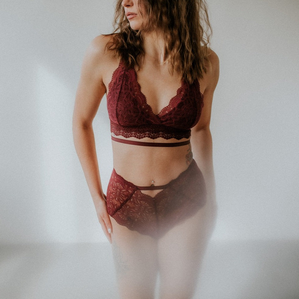 Bralette Elisa - bordeaux