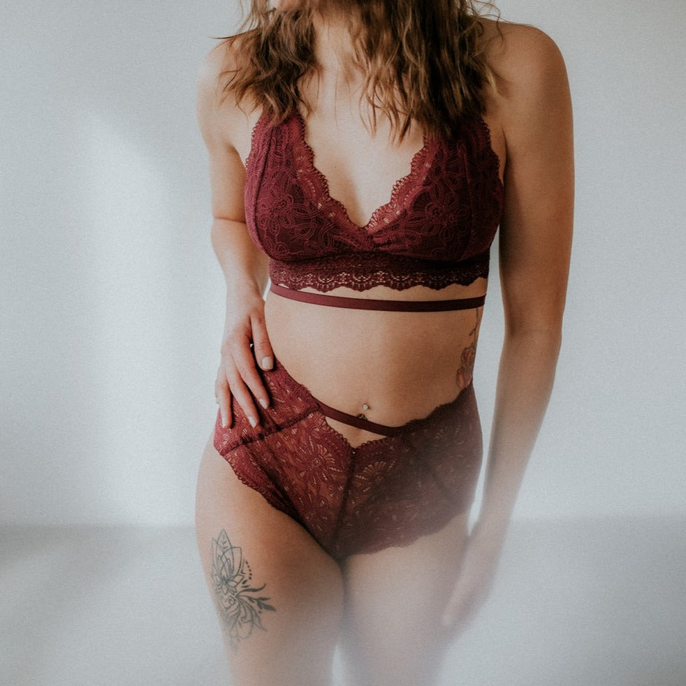 Bralette Elisa - bordeaux