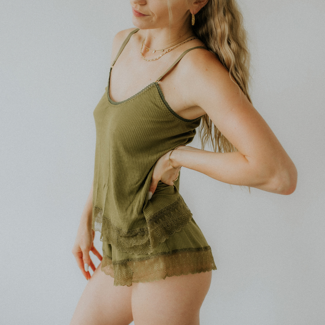 Schlafshirt Ronja - oliv