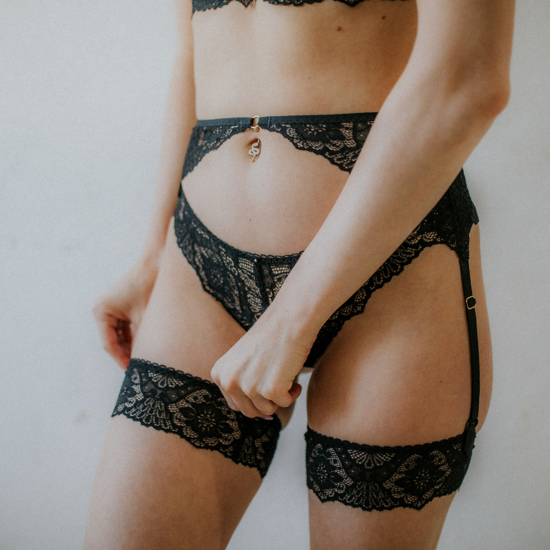 Oberschenkelbänder Riva - onyx