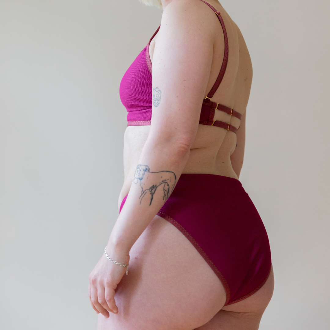 Eliv Chocolate-Raspberry Bikini Bottoms