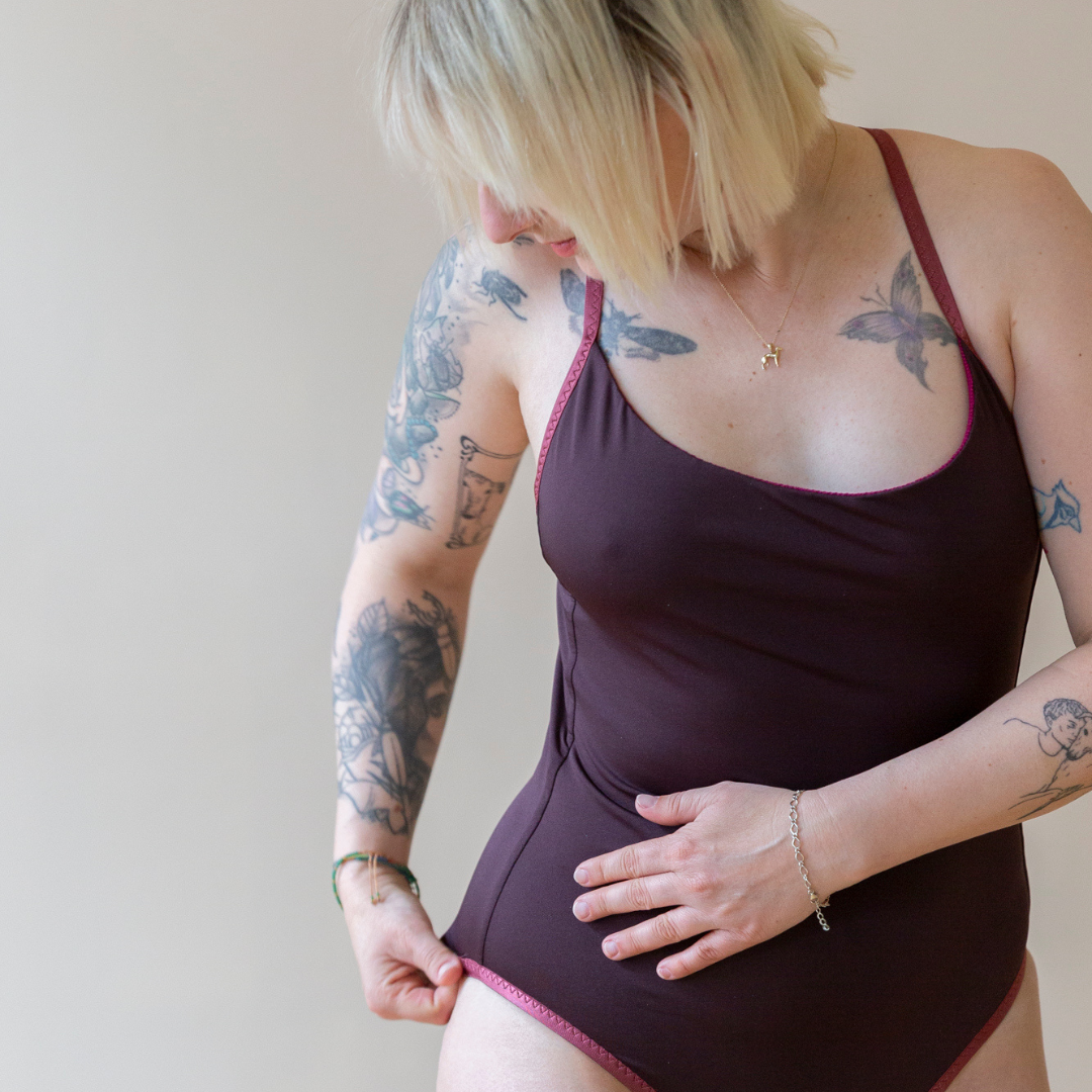 Swimsuit Orla Chocolate-Raspberry