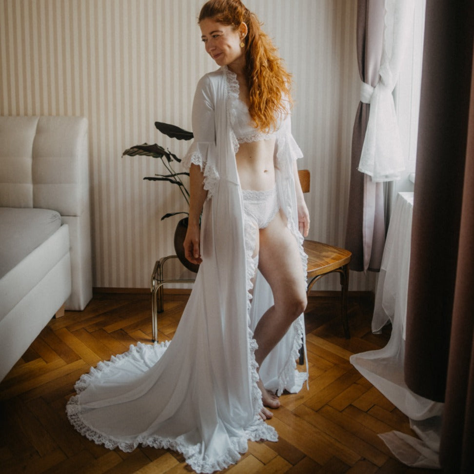 Morgenmantel Christine - weiß