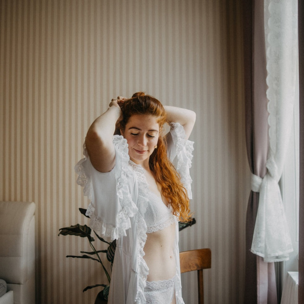 Morgenmantel Christine - weiß