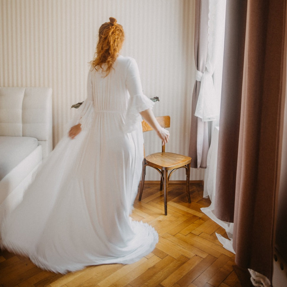 Morgenmantel Christine - weiß