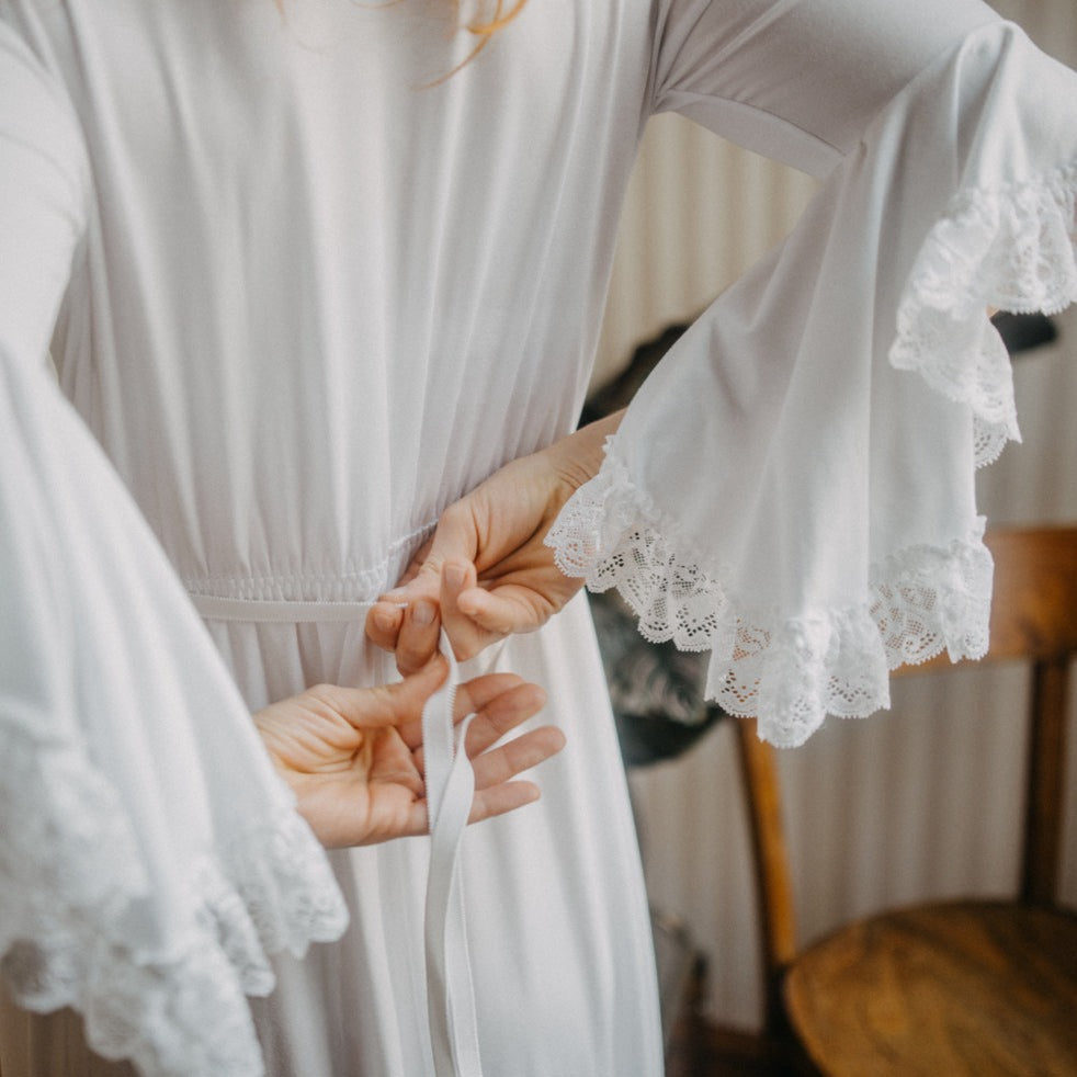 Morgenmantel Christine - weiß