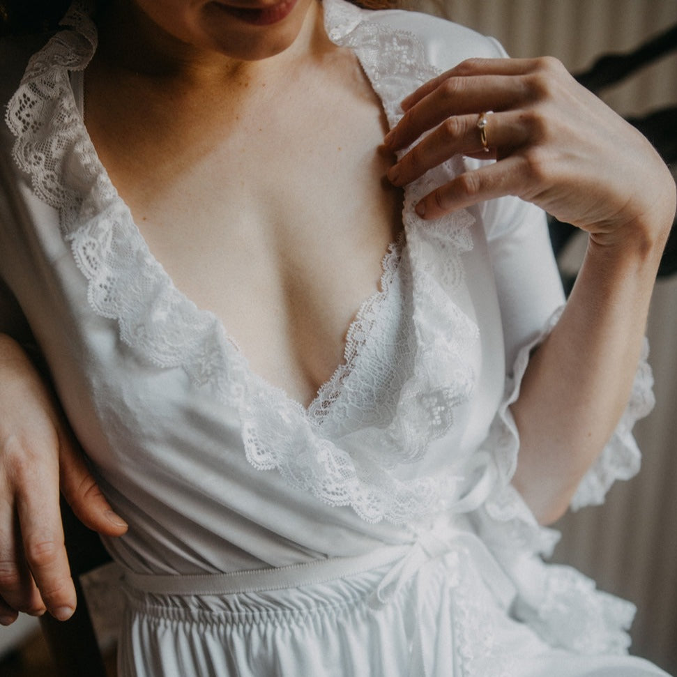 Morgenmantel Christine - weiß