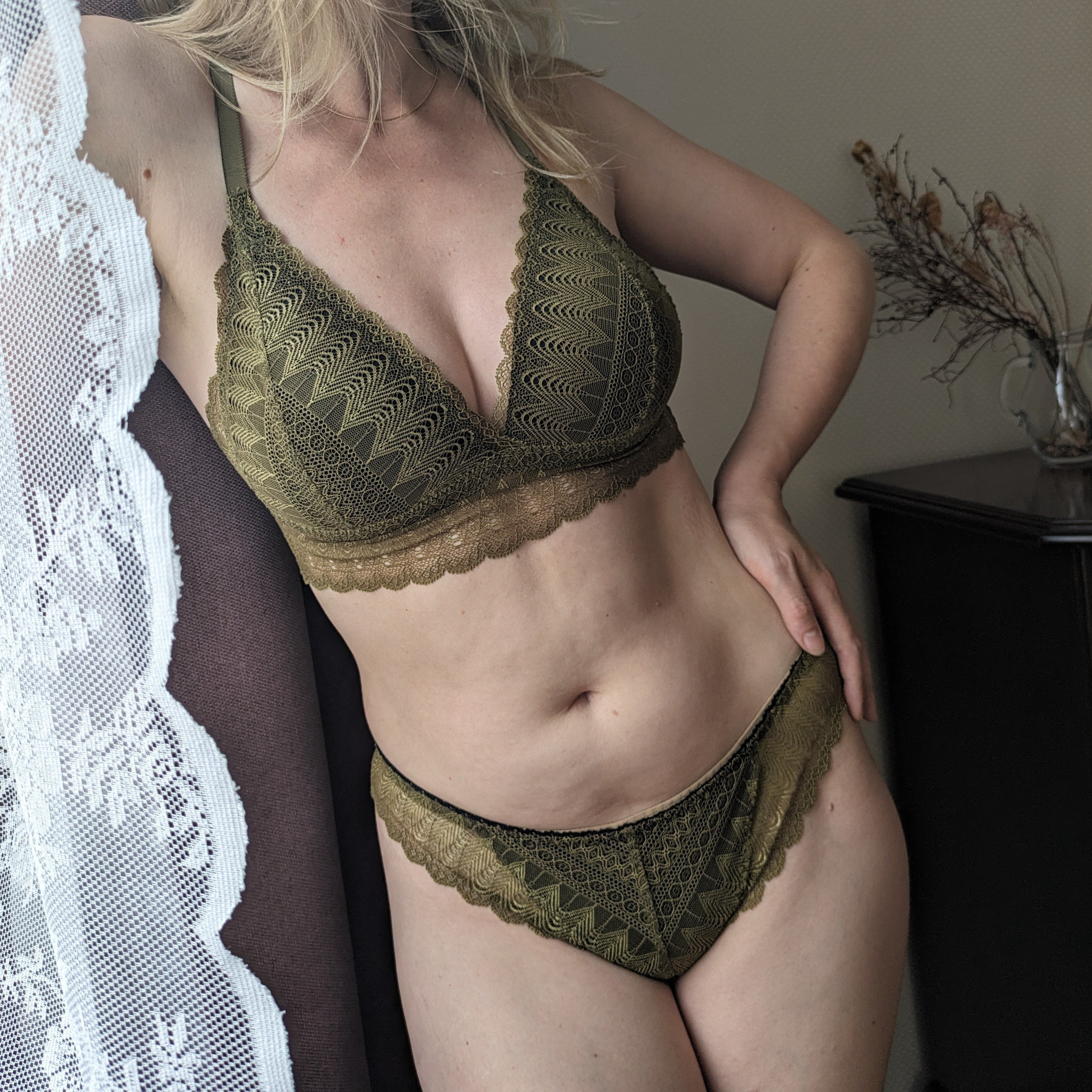 Bralette Mathilda - oliv