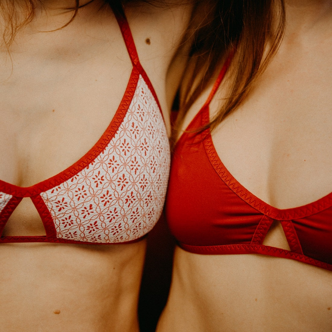 Bikini top Andrina - cherry red
