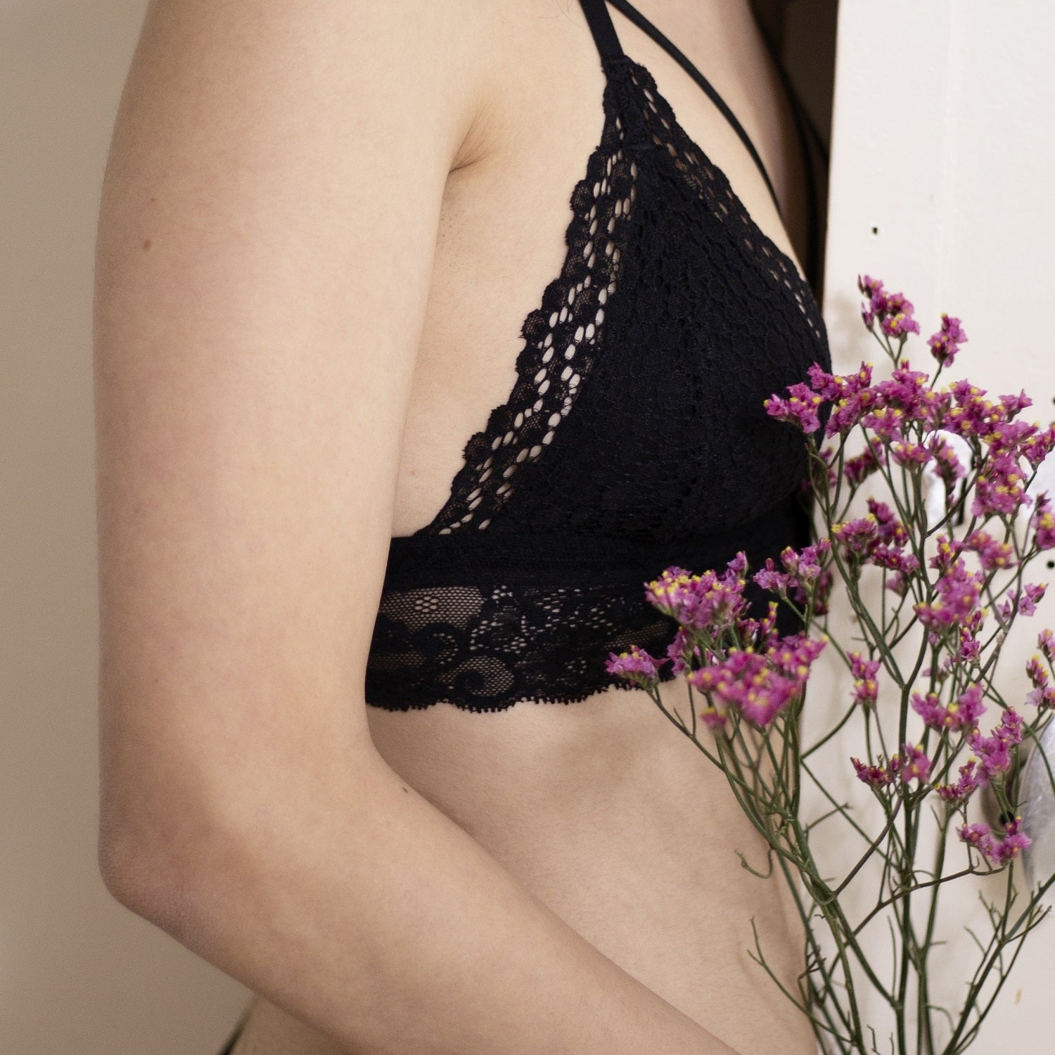 Bralette Flora - black