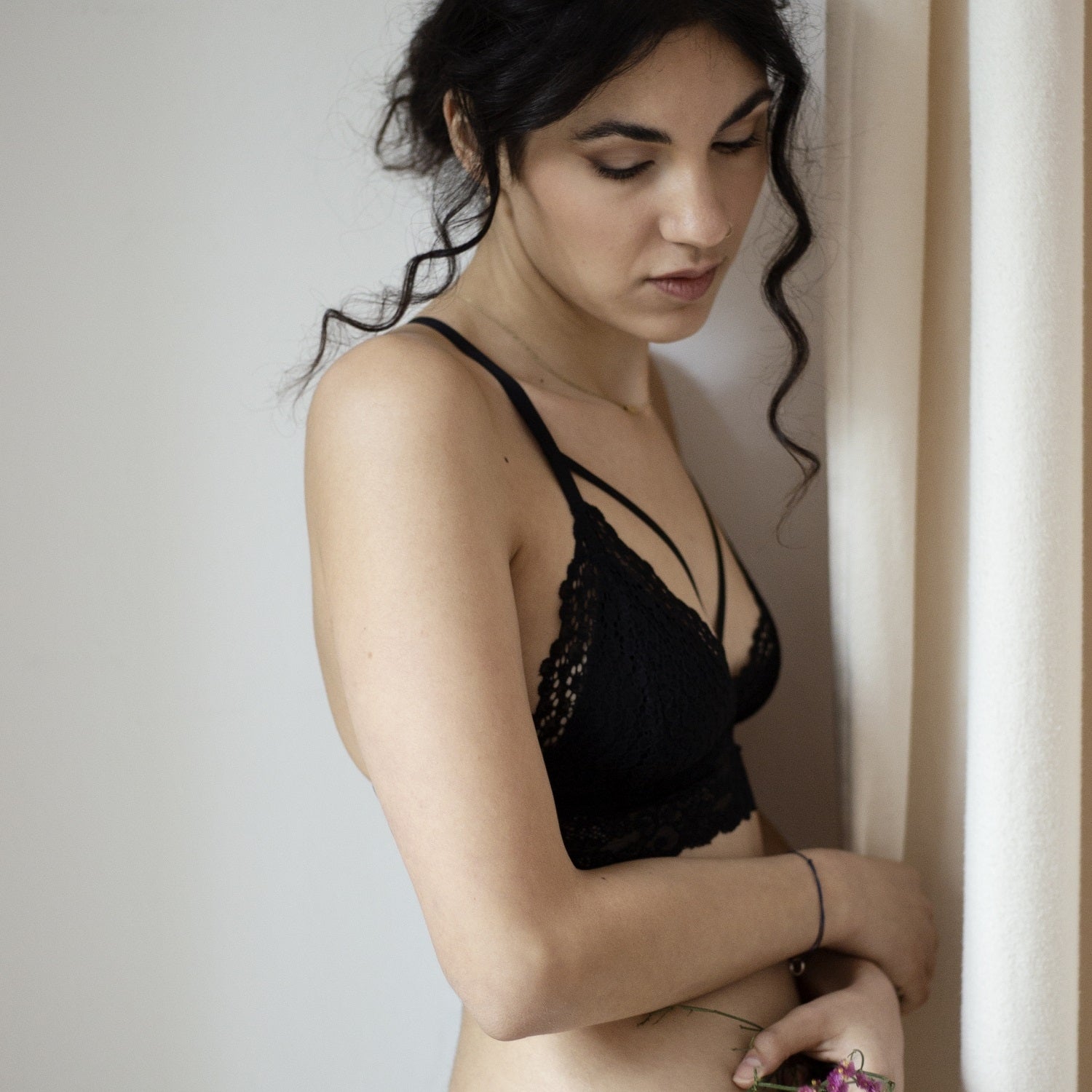 Bralette Flora - black