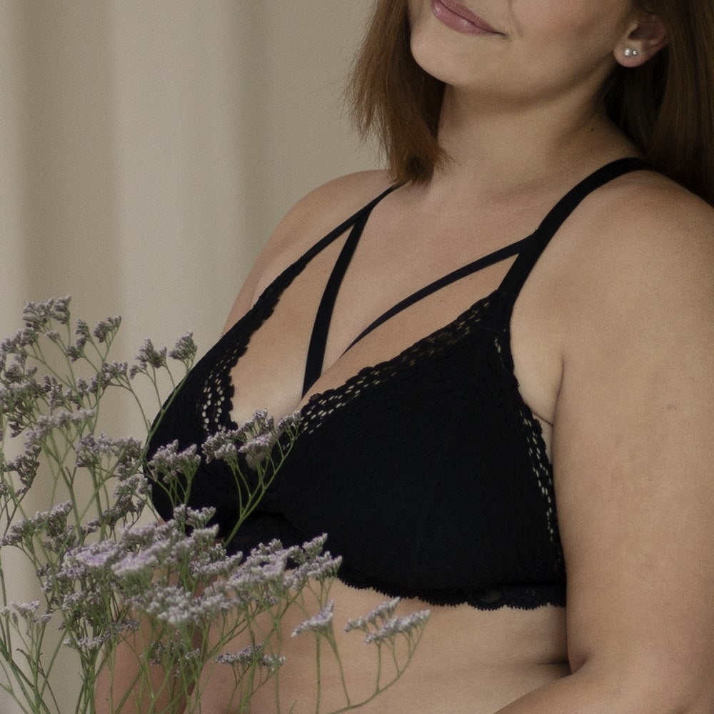 Bralette Flora - black