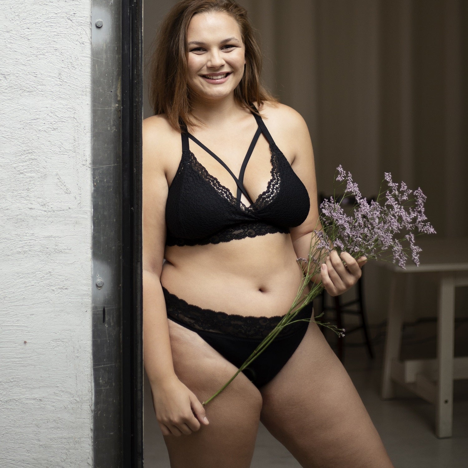 Bralette Flora - black