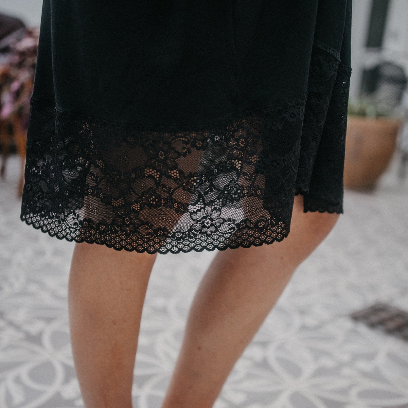 Morgenmantel Selena - schwarz