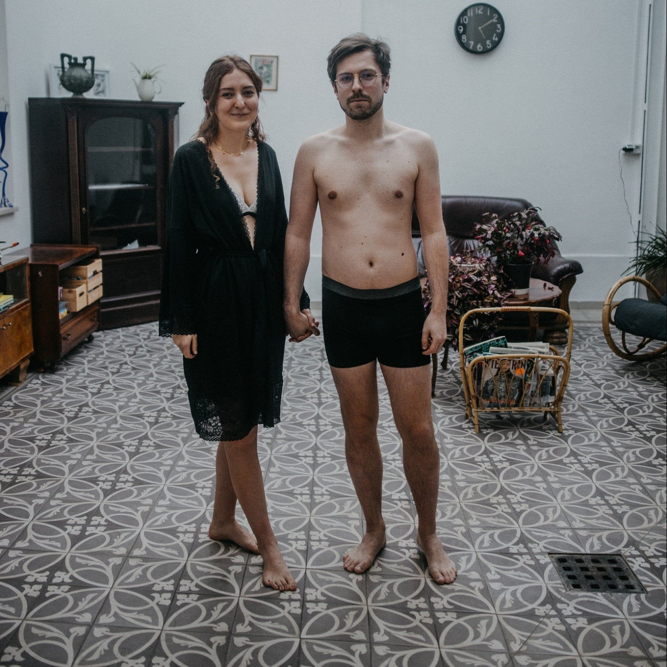 Morgenmantel Selena - schwarz