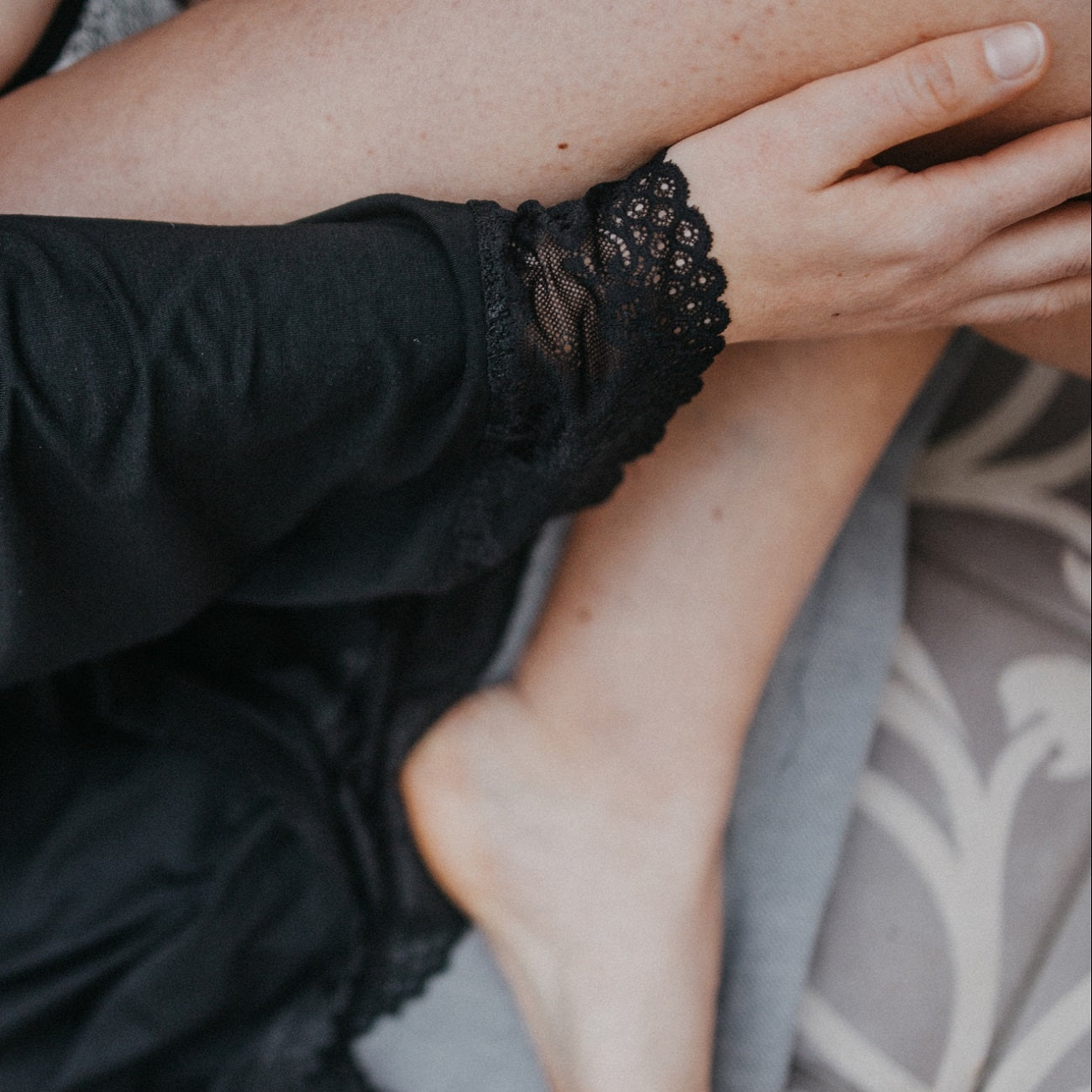 Morgenmantel Selena - schwarz