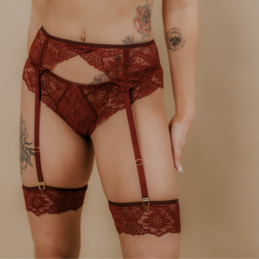 Suspender Belt Laura - Rust
