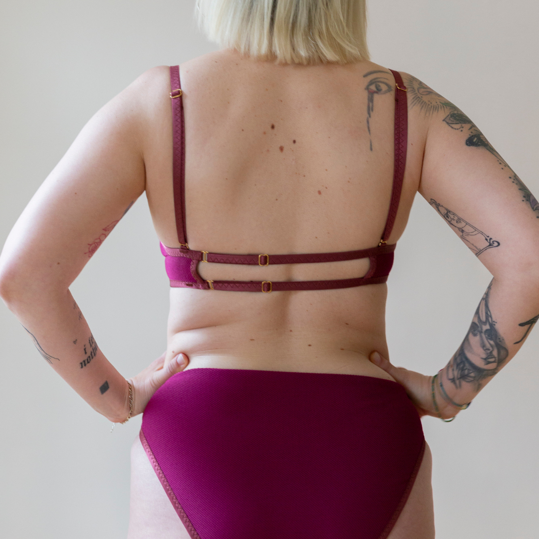 Bikinioberteil Delia Schoko-Himbeer