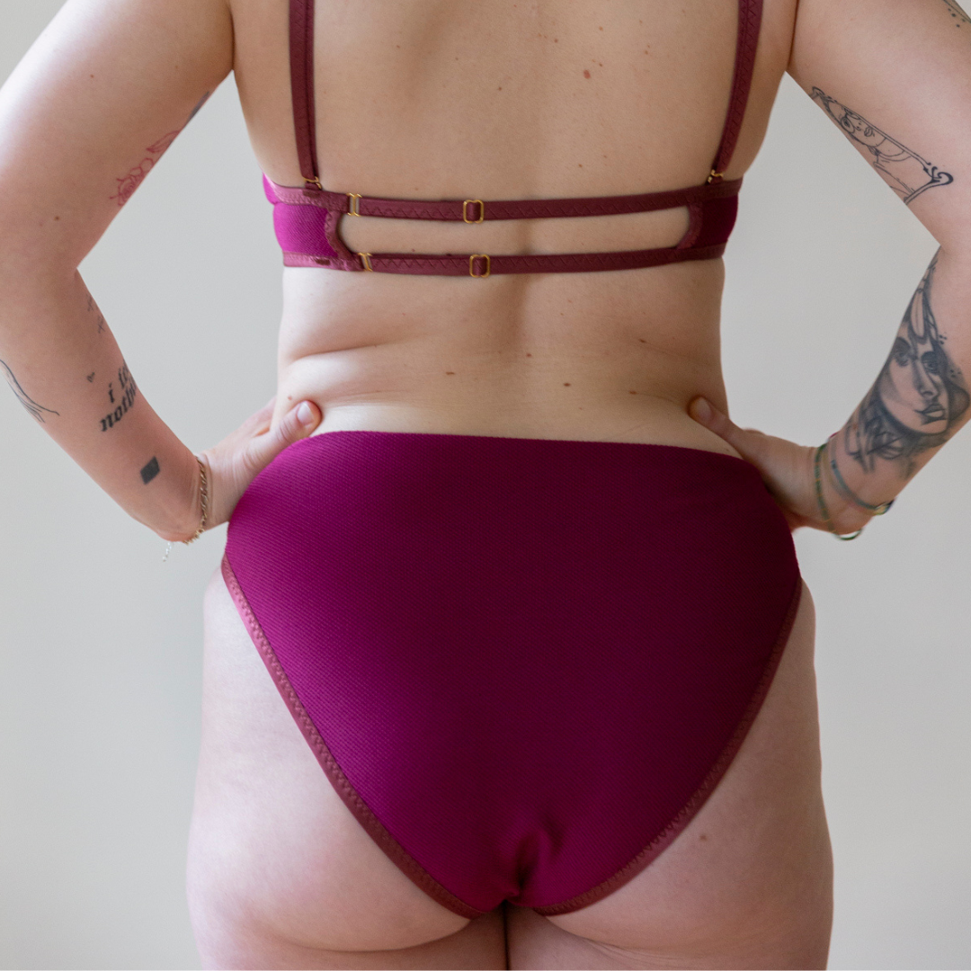 Eliv Chocolate-Raspberry Bikini Bottoms