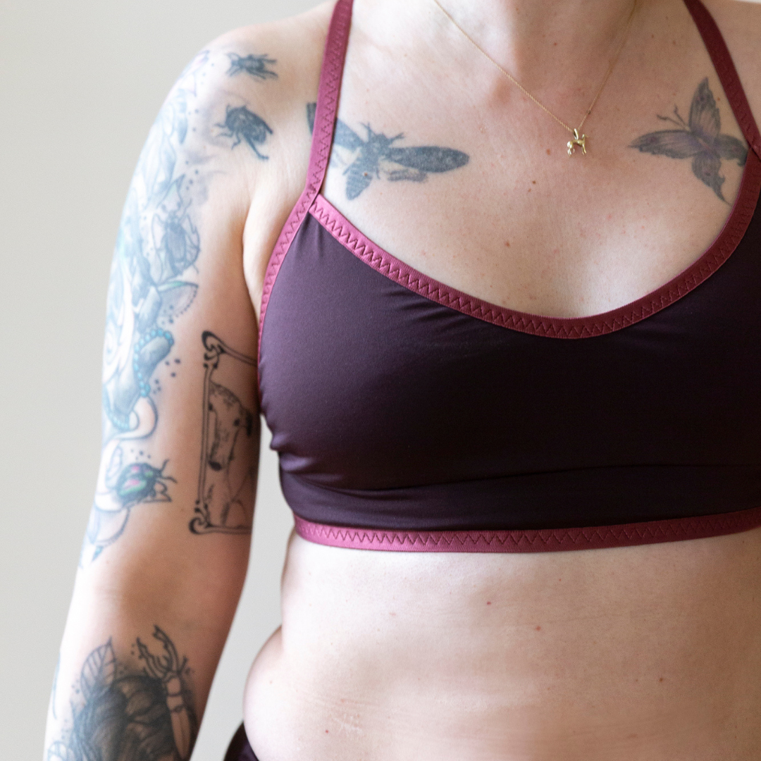 Bikinioberteil Delia Schoko-Himbeer