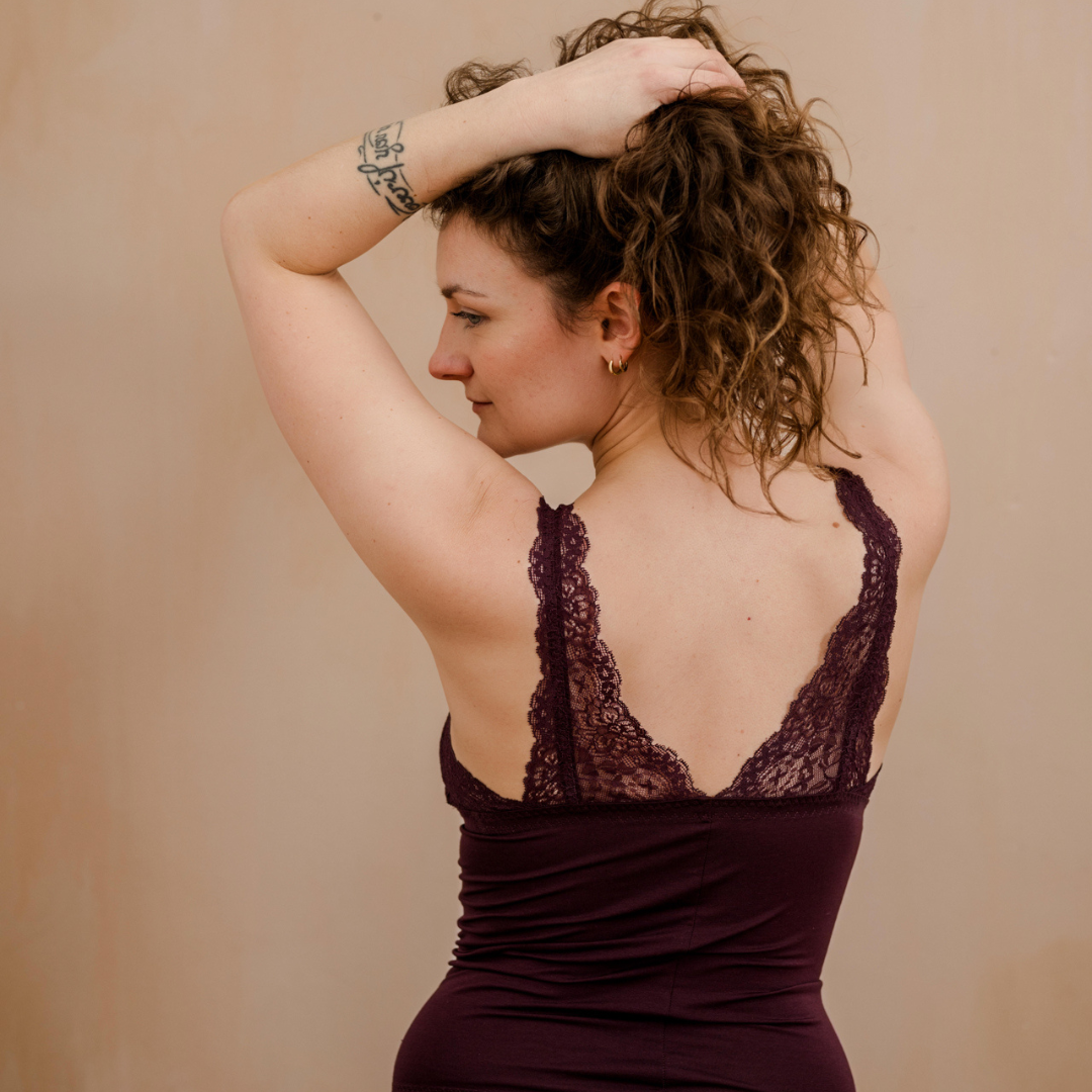 Unterhemd Fenja - aubergine