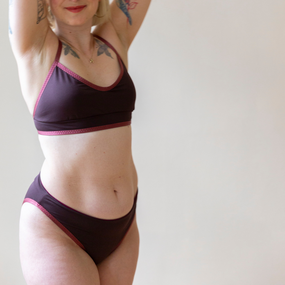 Bikinioberteil Delia Schoko-Himbeer