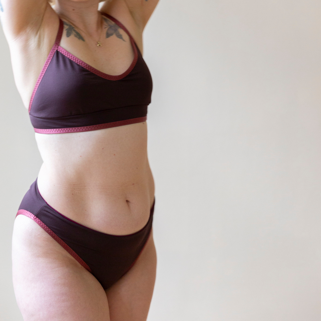 Eliv Chocolate-Raspberry Bikini Bottoms