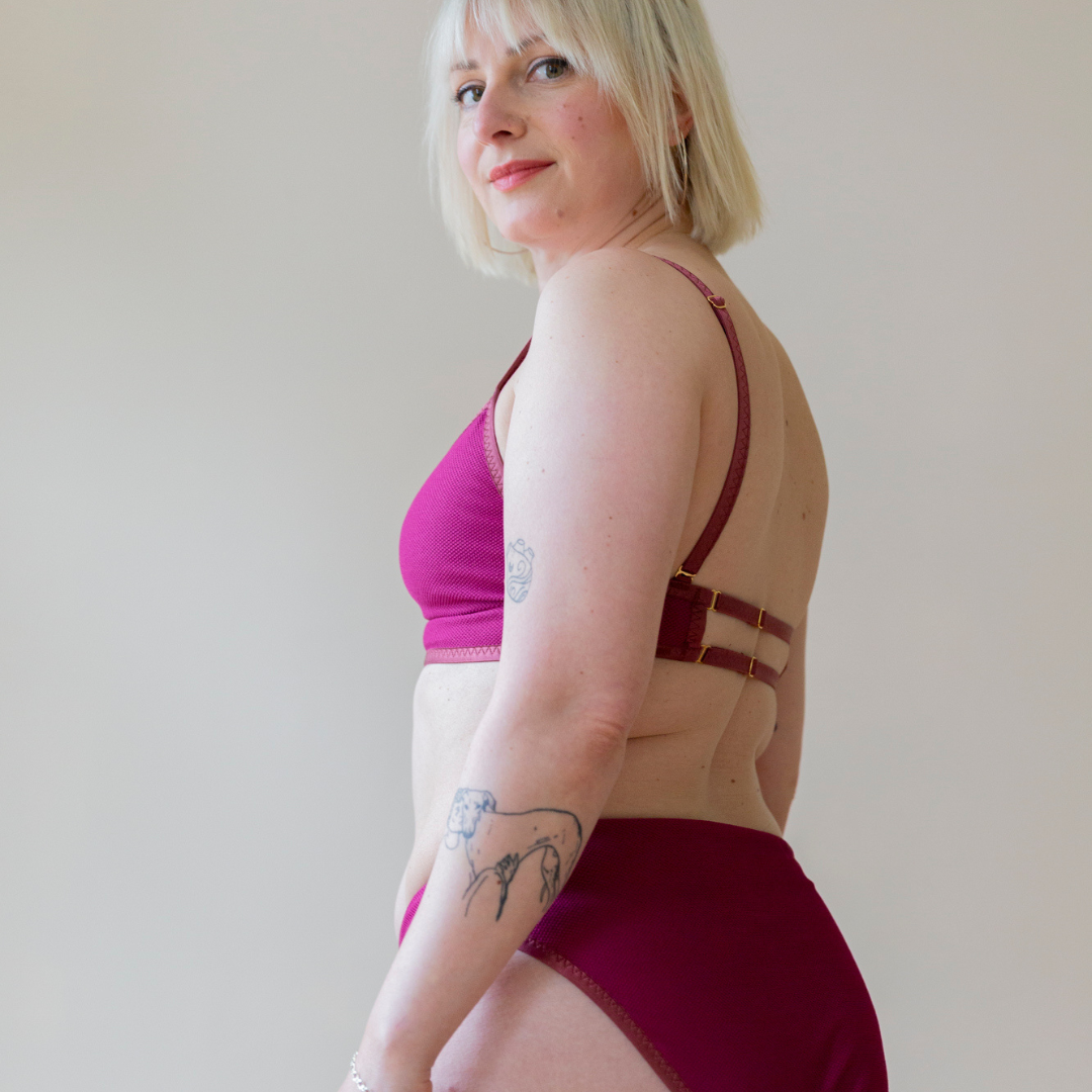 Bikinioberteil Delia Schoko-Himbeer