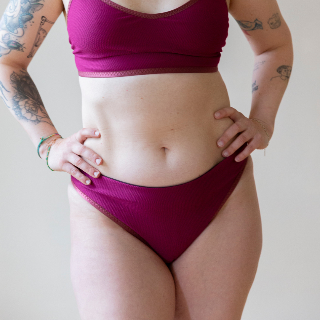 Eliv Chocolate-Raspberry Bikini Bottoms