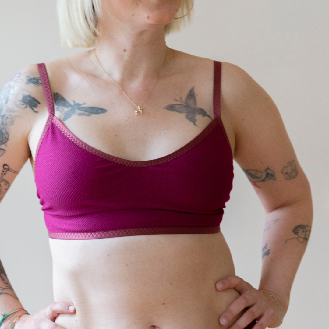 Bikinioberteil Delia Schoko-Himbeer