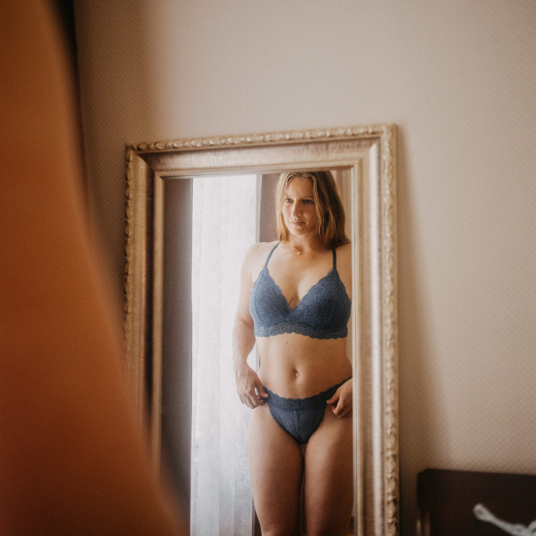 Bralette Mathilda - taubenblau