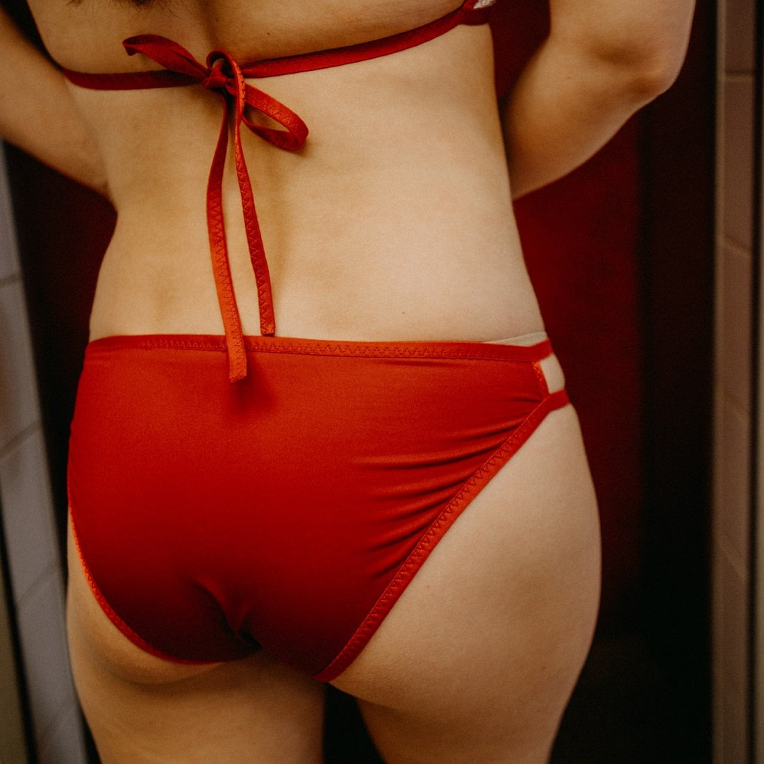 Bikini panties Allana- cherry red