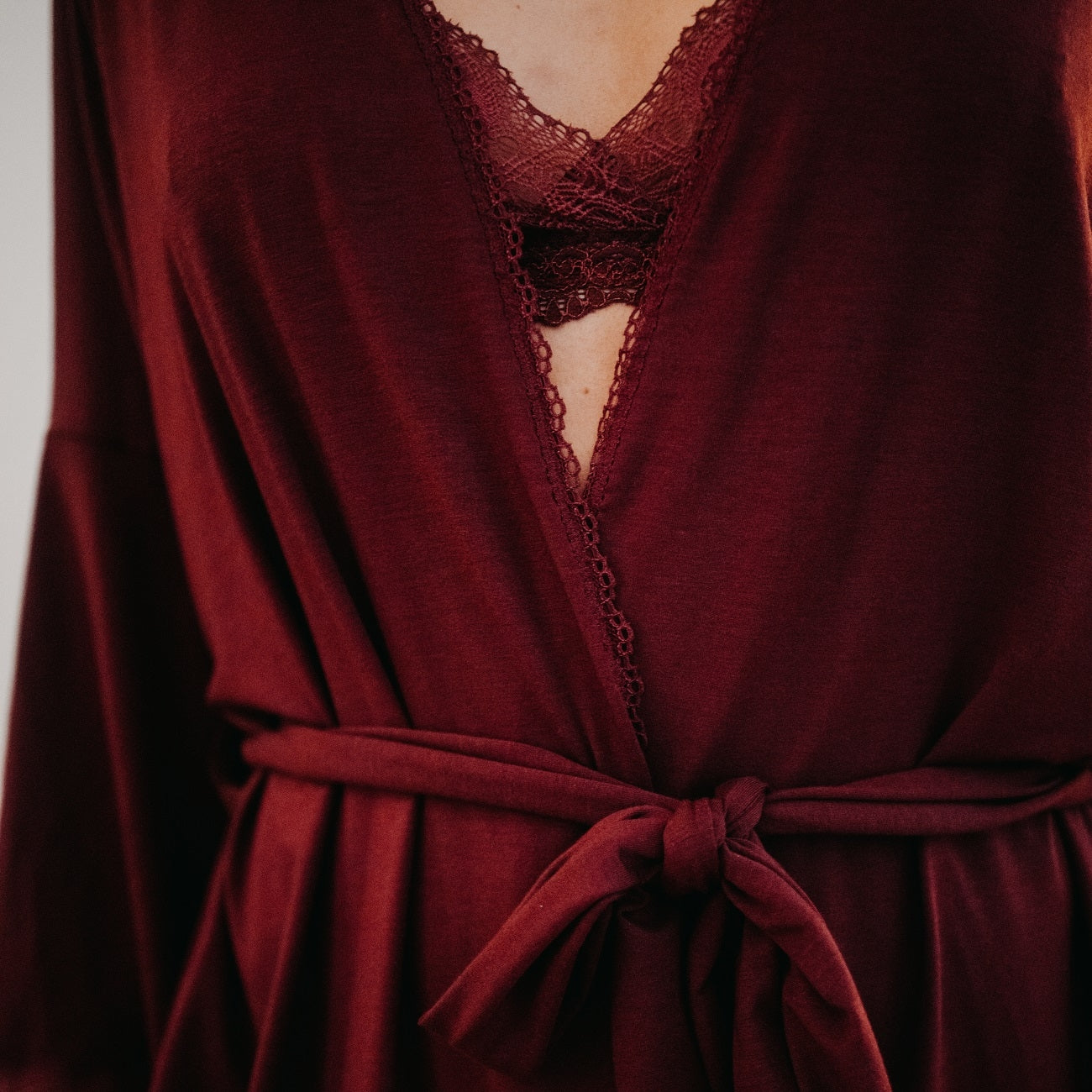 Dressing gown Selena - burgundy