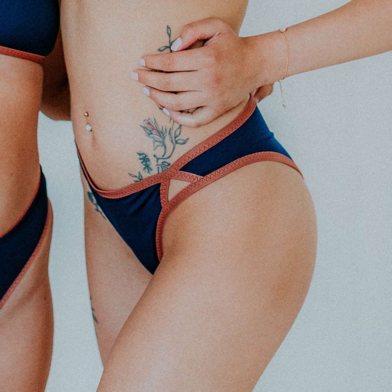 Bikini panties Idis - navy/rust