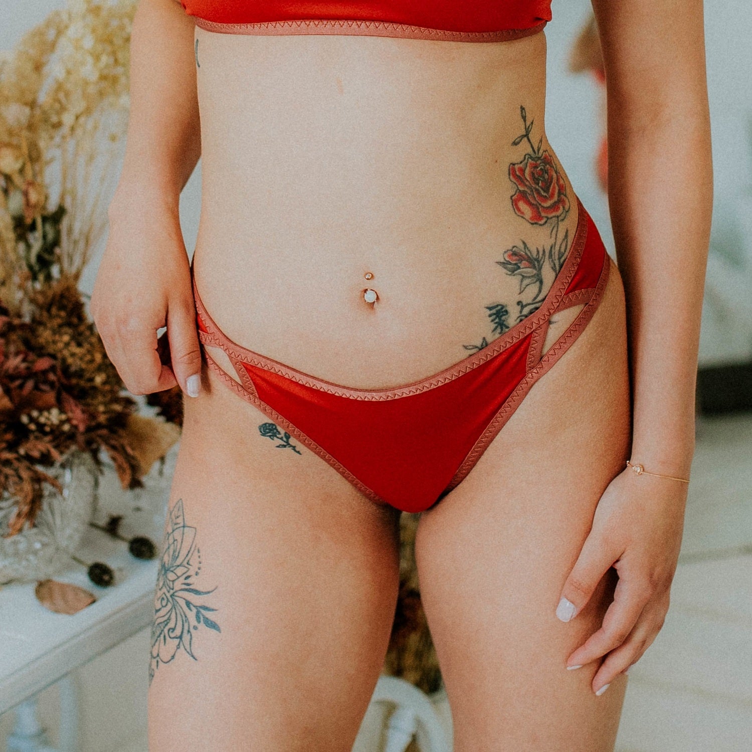 Bikini panties Idis - navy/rust